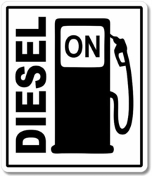 DIESEL fuel only - PVC samolepka
