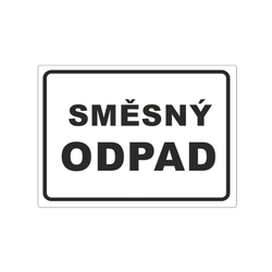 SMĚSNÝ ODPAD - Samolepka na popelnice