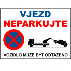 Zákaz parkování - samolepka 2 • COPY-COLOR.cz