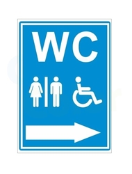 WC a ZTP - ŠIPKA - PRAVÁ - Cedule, tabulka