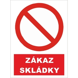 ZÁKAZ SKLÁDKY - Samolepka