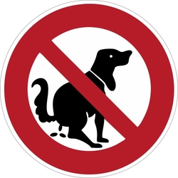 Zákaz venčení psů - Samolepka