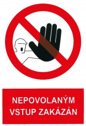Zákaz vstupu - samolepka 2 • COPY-COLOR.cz