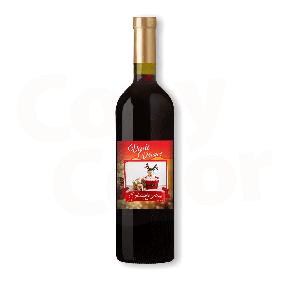Červené víno s vlastní etiketou, Etiketa VÁNOCE 2