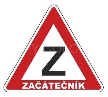 Začátečník - PVC samolepka na auto