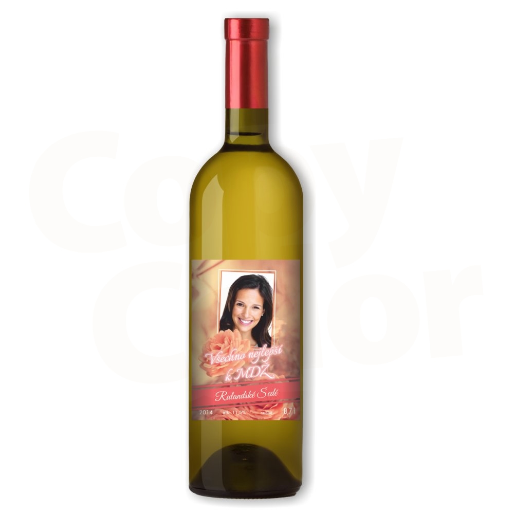 Bílé víno s vlastní etiketou MDŽ • COPY-COLOR.cz
