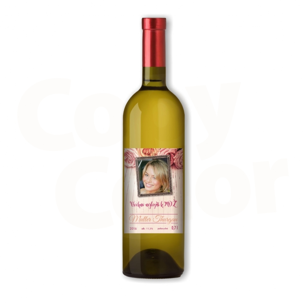 Bílé víno s vlastní etiketou MDŽ 4 • COPY-COLOR.cz