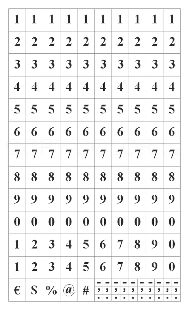 Čísla - PVC samolepka - více variant