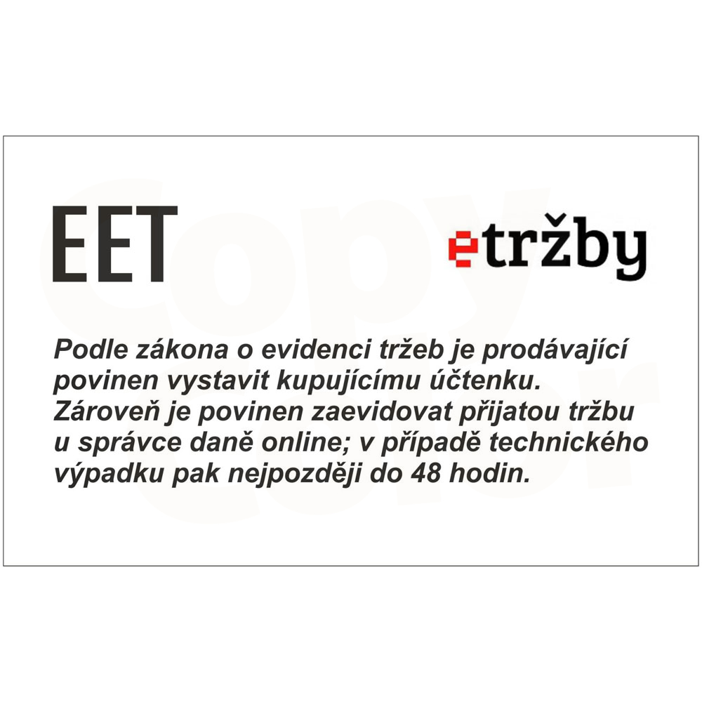 EET samolepka • COPY-COLOR.cz
