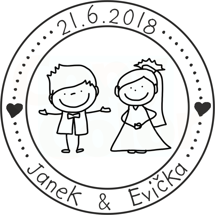 Svatební razítko vzor 6 • COPY-COLOR.cz