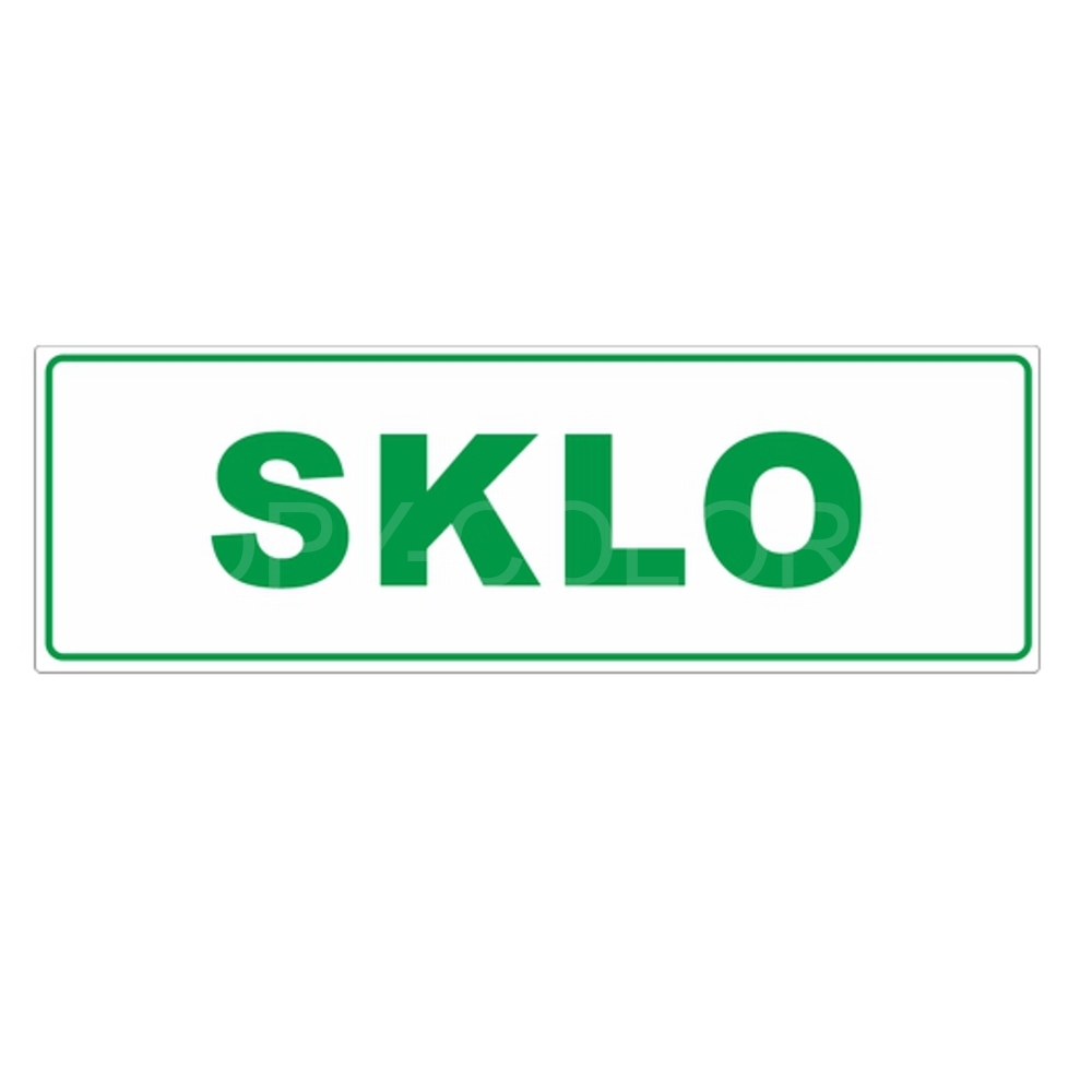"SKLO" - Samolepka na popelnice