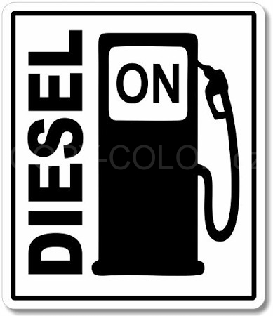 DIESEL fuel only - PVC samolepka