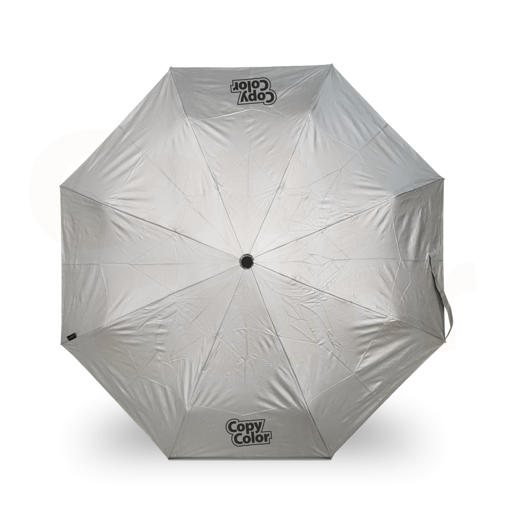 Skládací deštník FASHION - stříbrno-černý