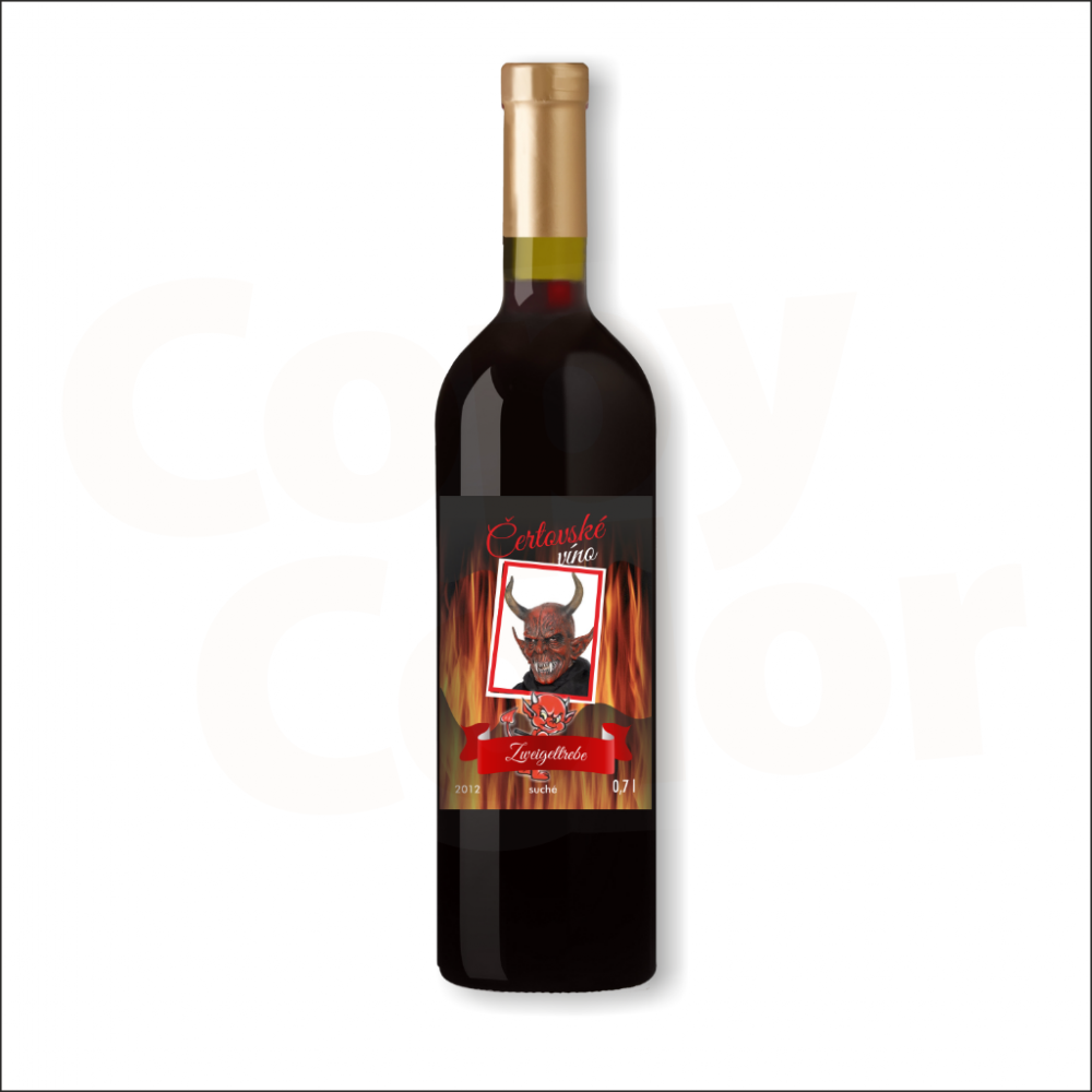 Červené víno s vlastní etiketou, Etiketa ČERT