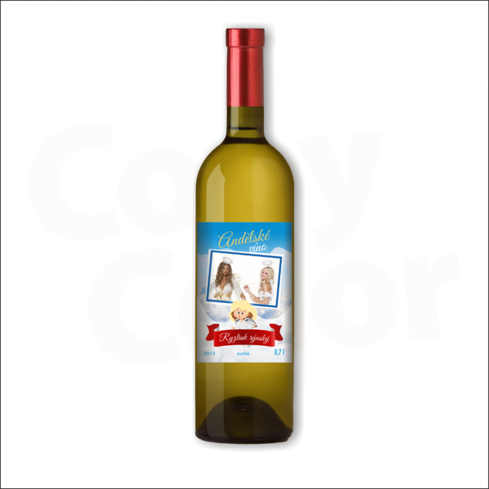 Bílé víno s vlastní etiketou, Etiketa ANDĚL