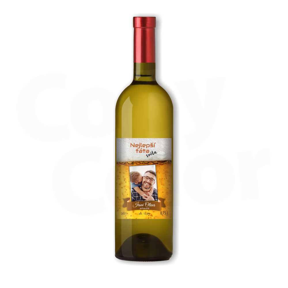 Bílé víno s vlastní etiketou TATA 1 • COPY-COLOR.cz