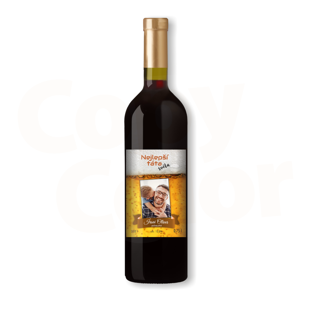 Červené víno s vlastní etiketou TATA 1 • COPY-COLOR.cz