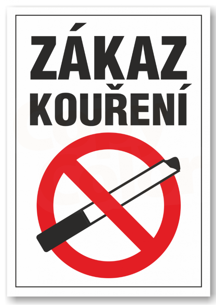 Zákaz kouření samolepka VARIANTA 1 • COPY-COLOR.cz
