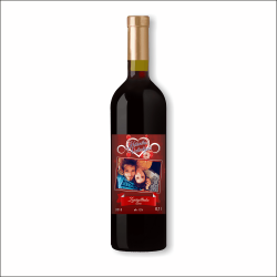Červené víno s vlastní etiketou VALENTÝN 2 • COPY-COLOR.cz