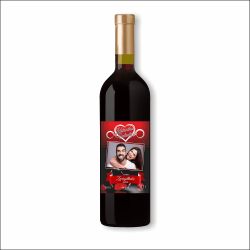 Červené víno s vlastní etiketou VALENTÝN 3 • COPY-COLOR.cz