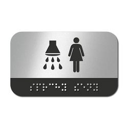 CEDULKA NA DVEŘE PRO NEVIDOMÉ (Braillovo písmo) - SPRCHY ženy - 100x60 mm